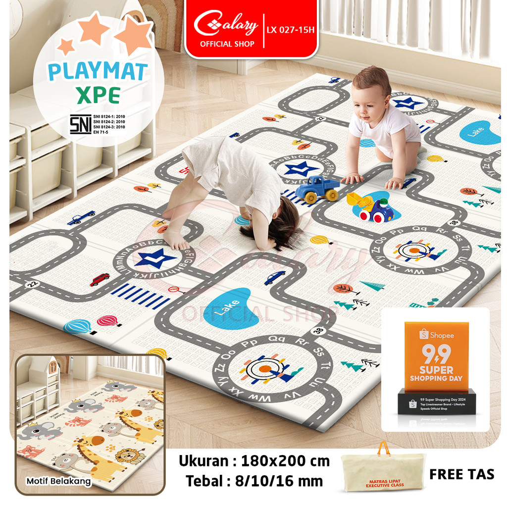 NEW!!! CALARY SNI H Playmat XPE Foldable Playmate Karpet Empuk Tikar Lipat Alas Tidur Matras Bayi