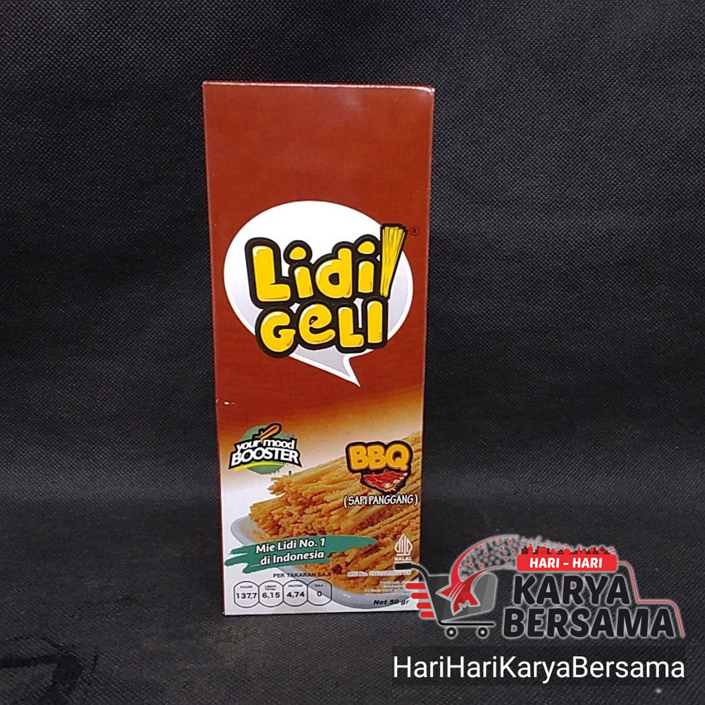 

MAKANAN RINGAN SNACK LIDI GELI MIE LIDI BBQ 50GR