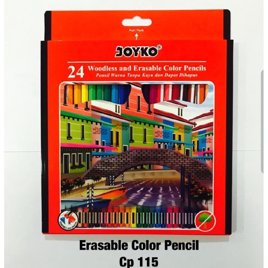 

JOYKO CP-115 Pensil Warna 24 Warna Bisa Di Hapus JOYKO Erasable