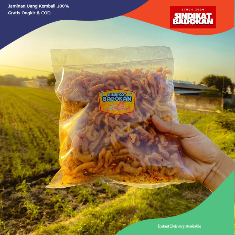 

bayar di tempat keripik usus pedas daun jeruk 500gram premium sindikat badokan