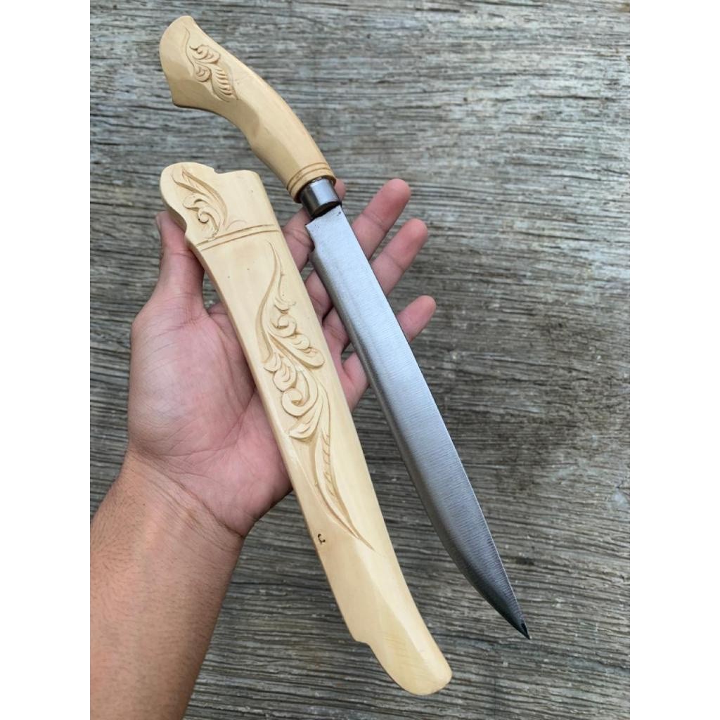 PISAU SEMBELIH 20CM/ PISAU KAYU KOPI UKIR/ PISAU TAJAM