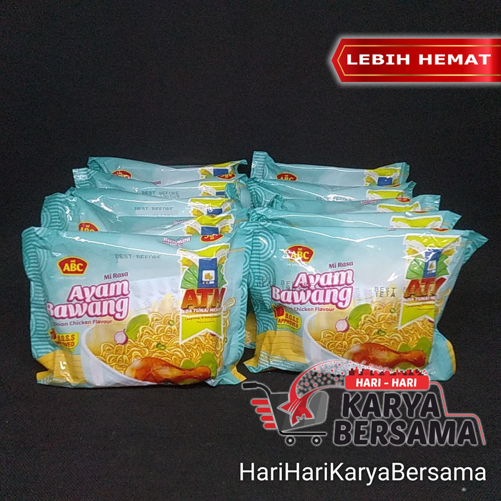 

MIE INSTAN ABC AYAM BAWANG PACK 10'S X 65GR