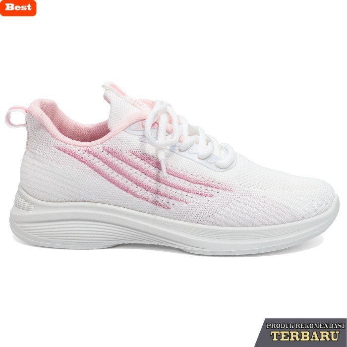 sepatu olahraga wanita Dr. Kevin Sepatu Olahraga Sport Wanita Sneakers Flyknit Tali 589-085 - Pink, 