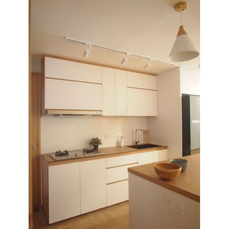 Kitchen Set Minimalis P 160 Atas Bawah (Non Rakitan Berlapis Anti Panas Dan Gores Motif Marmer)Premi