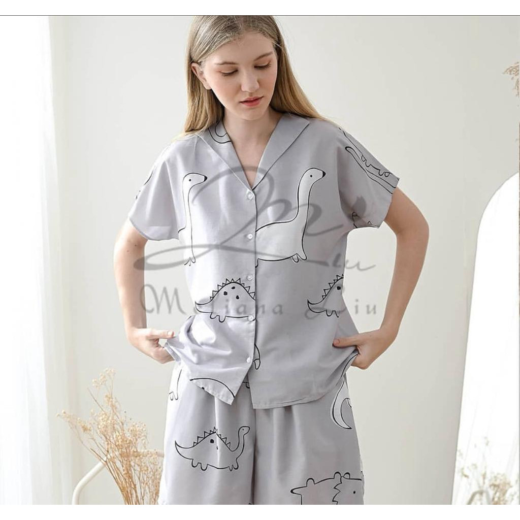 Long Pants Pajamas Motif Animal Fam Motif Abu Muda by Meliana Liu