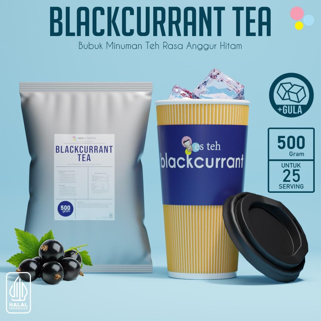 

Bubuk Minuman Teh Anggur Hitam Powder Blackcurrant Tea 500 Gram