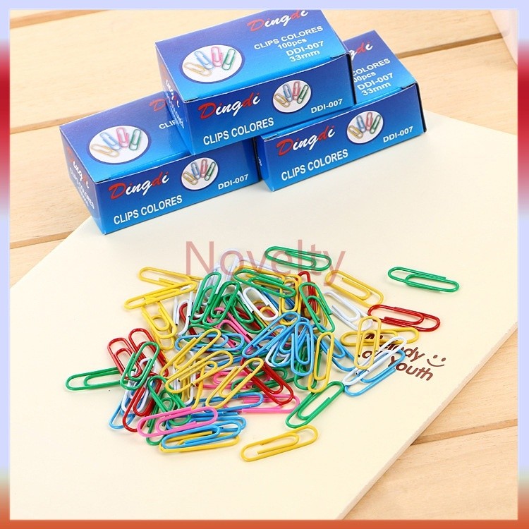 

Novelty PAPER CLIP WARNA WARNI ISI 70PCS/klip kertas berwarna