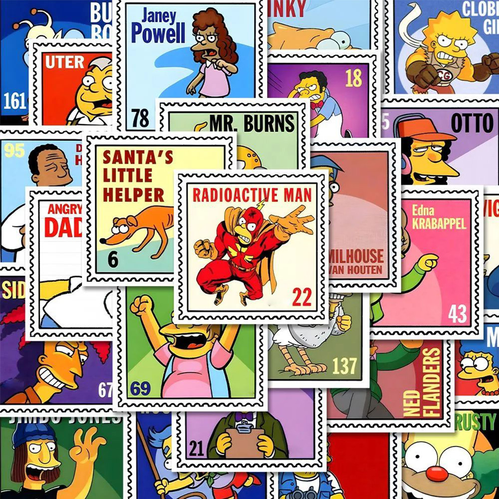 

10/30/54pcs Cartoon Simpson Stickers for Kids Funny Waterproof Decals DIY Skateboard Laptop Stationery Anime Sticker Toy Gift