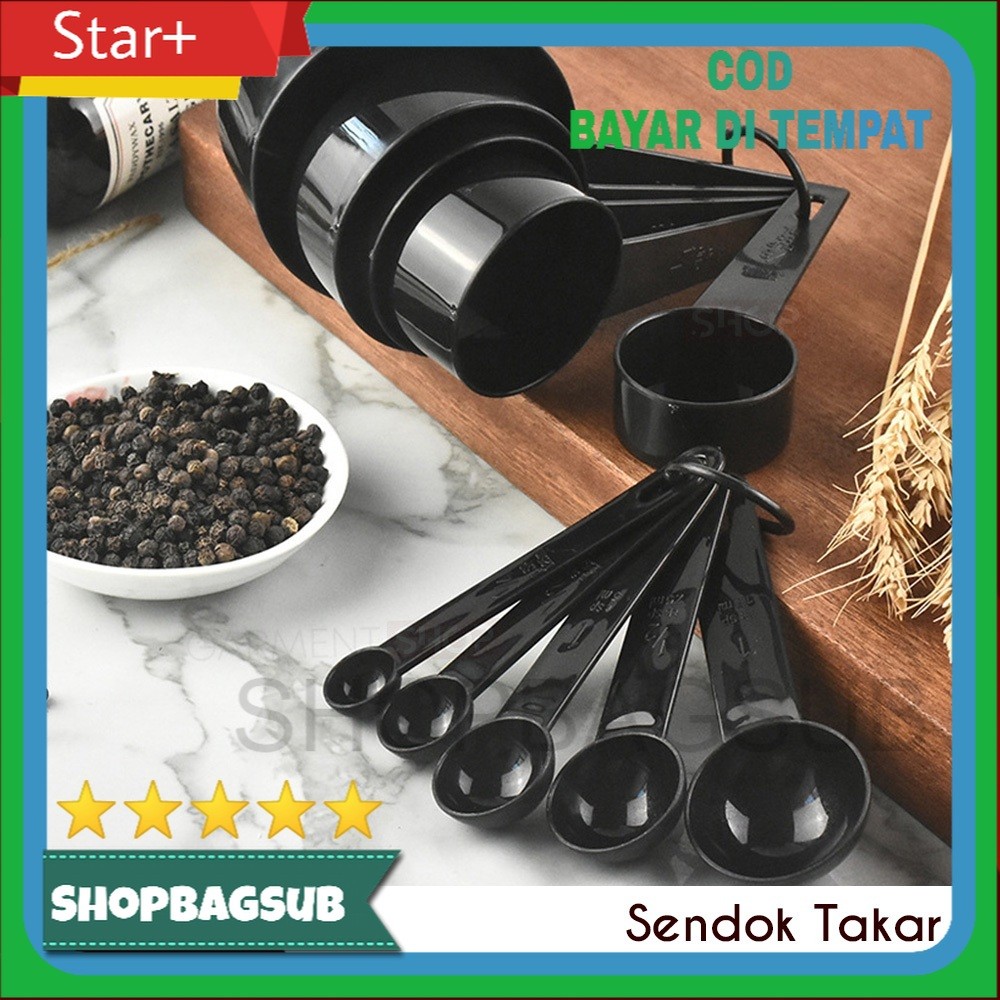 1 Set Sendok Takaran Bumbu Memasak Ukuran Gram ML Spoon Tea Minuman Coffe Bake Chef Resto Kitchen Ba