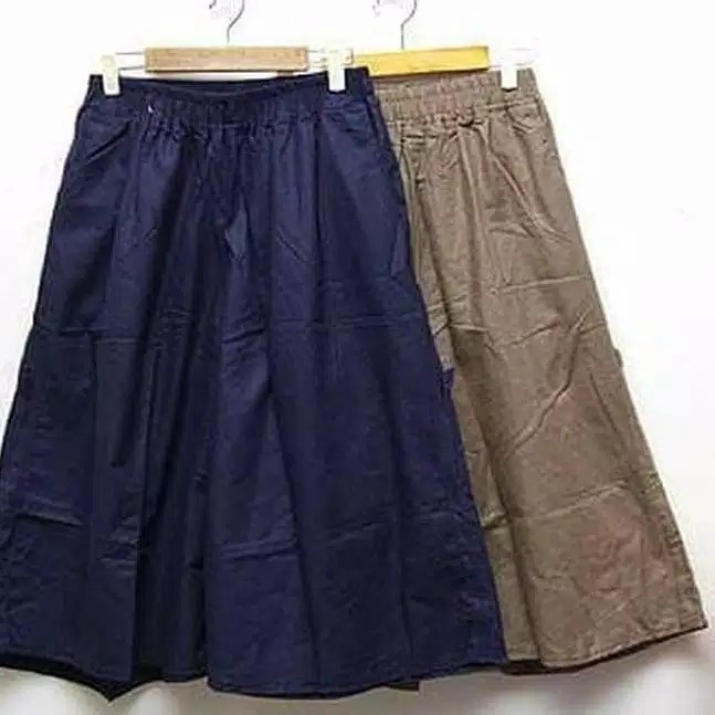 CELANA KULOT PENDEK POLOS 7/8 - Putih, XL