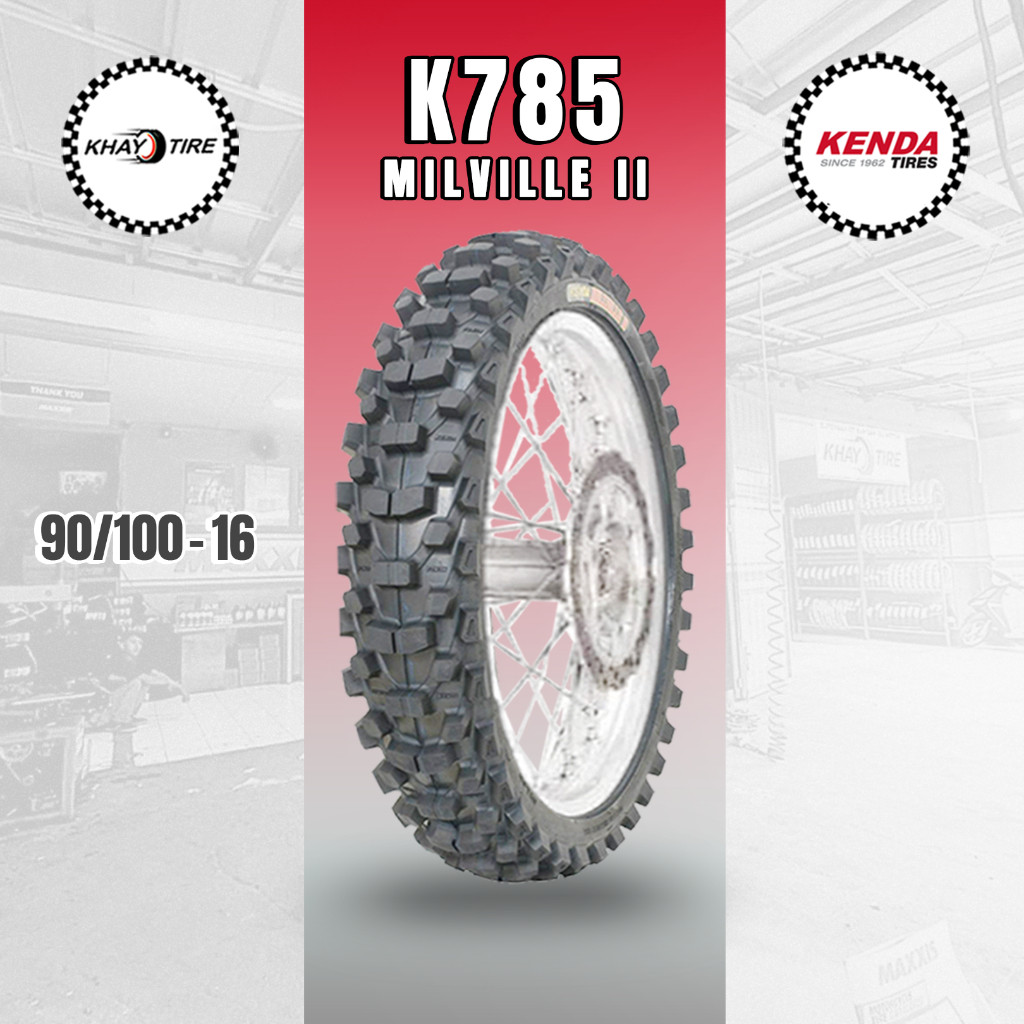 Ban Motor MINI TRAIL KENDA MILVILLE II 90/100 Ring 16 NON TUBELESS