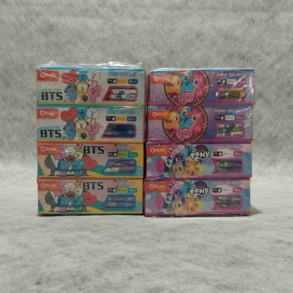 

Bolpoin BTS orlee Bolpoin Karakter Pony Pulpen anak 12 lusin