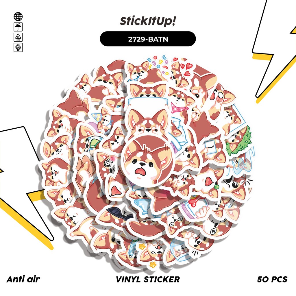 

COD✨ 50 Pcs Stiker FUNNY CHARACTER BATON THE GOOD DOG Lucu Anti Air Untuk Dekorasi Notebook Sepeda Skateboard Handphone DIY
