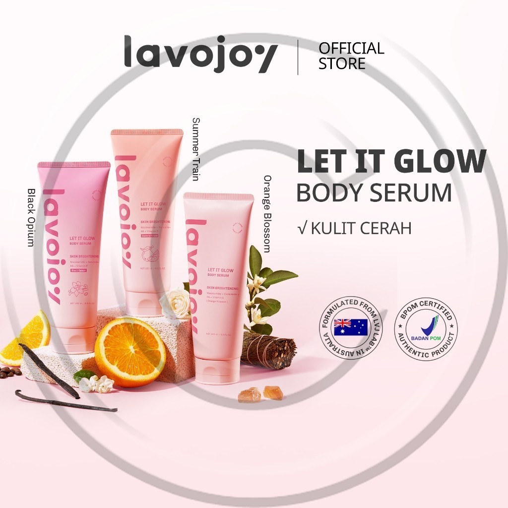 LVJ lavojoy BPOM Let It Glow Body Serum Skin Brightening Upgraded Version - BBB