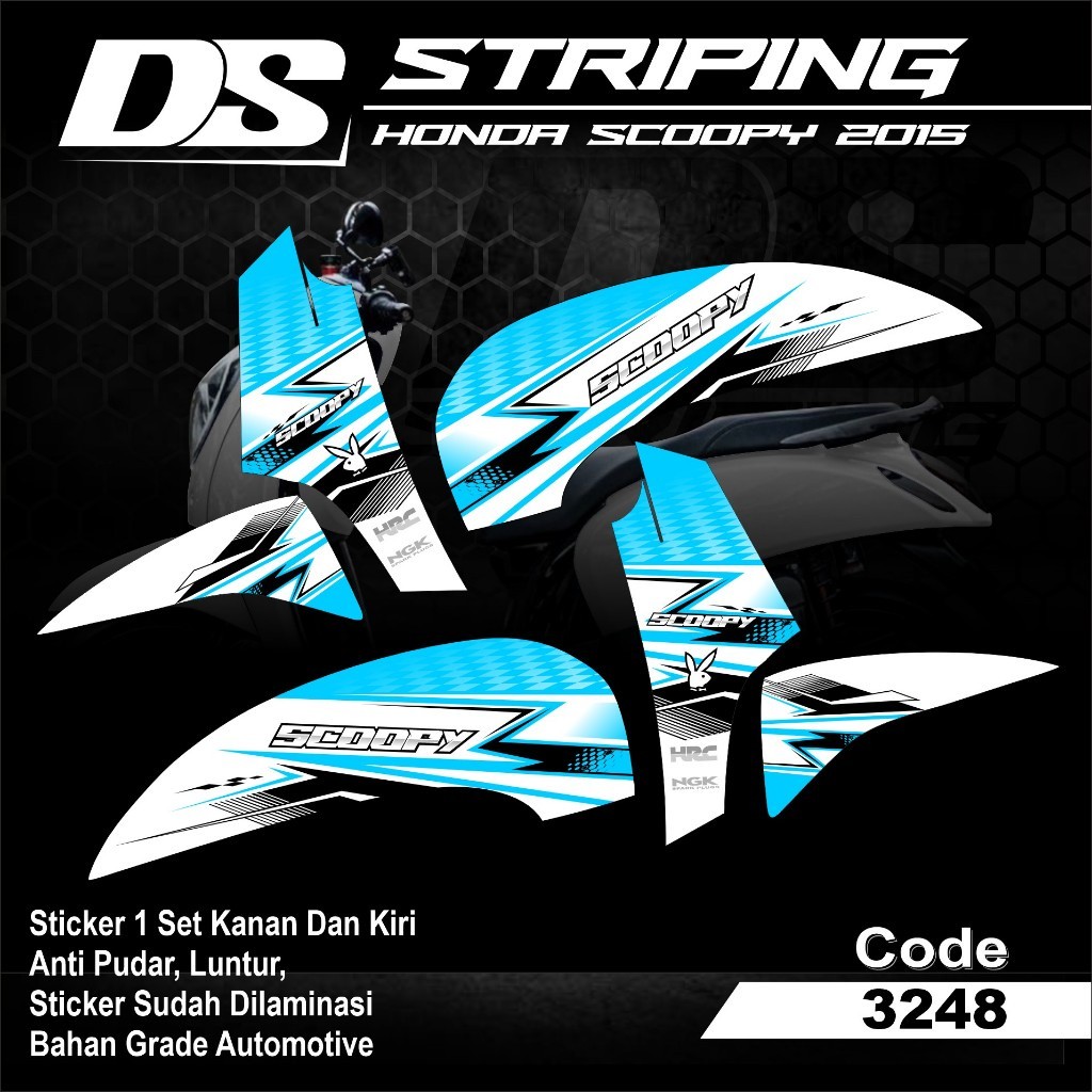 Stiker Striping Scoopy 2013 2014 2015 2016