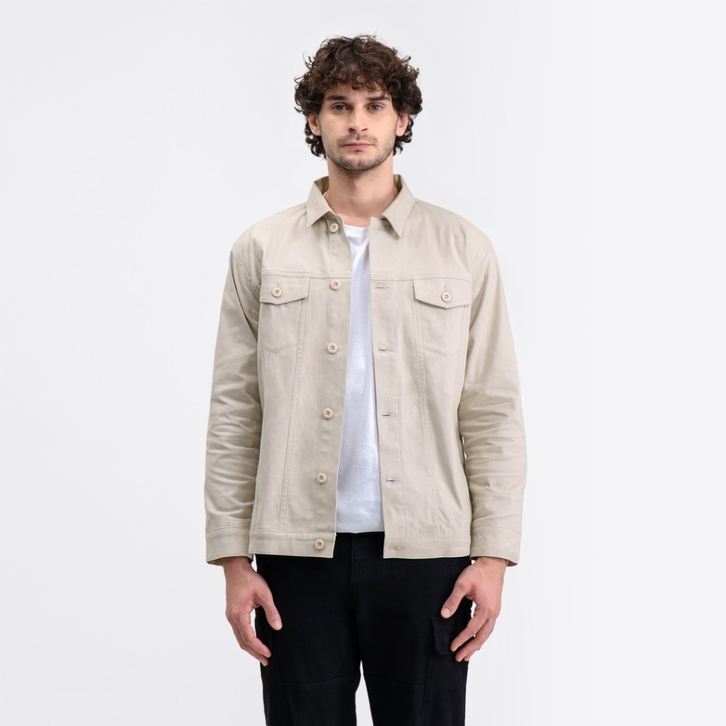 CAEV - Trucker Canvas Jacket Light Cream