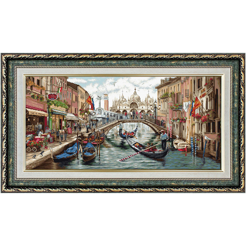 

Luca-S Beautiful Counted Cross Stitch Kits Embroidered Home Decoration Venice, BU5003