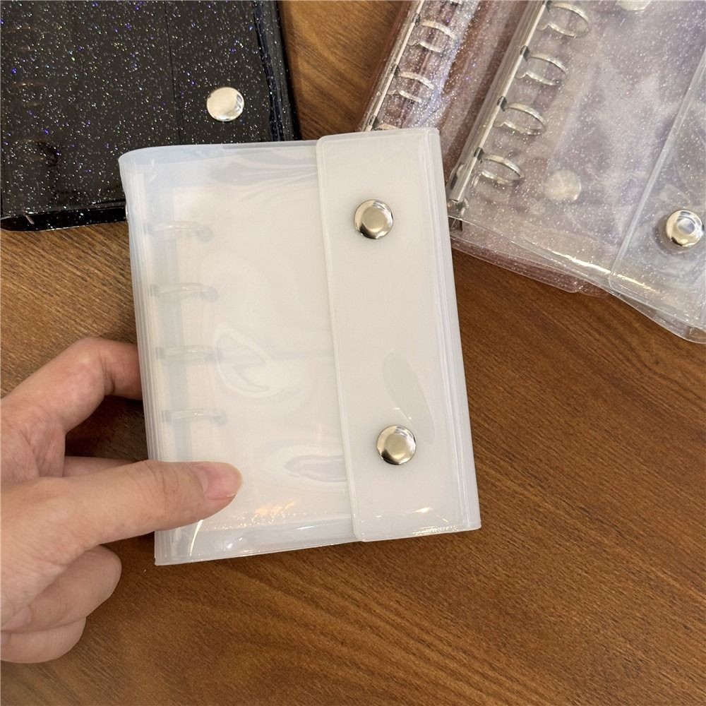 

Mini PVC Creative 5 Holes Binder Photocards Organizer Holder Fashion Photo Album Card Collect Book Hand Account Book Stationery