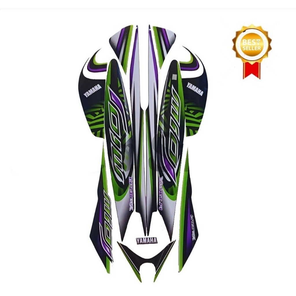 Stiker Striping Mio J 2013 Hijau List Stiker Standart Mio J 2013 - Striping Standart Mio J 2013