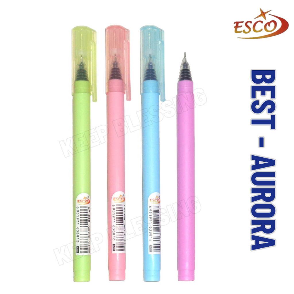 

ESCO Aurora Gel Pen 0.5mm - Pulpen Tinta Gel Berkualitas, Warna Pastel Lembut, Set 12 Pcs - Coco untuk Aktivitas Harian - Duta Gemilang