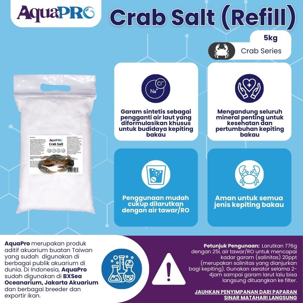 AquaPro Crab Salt 5kg/11lbs REFILL