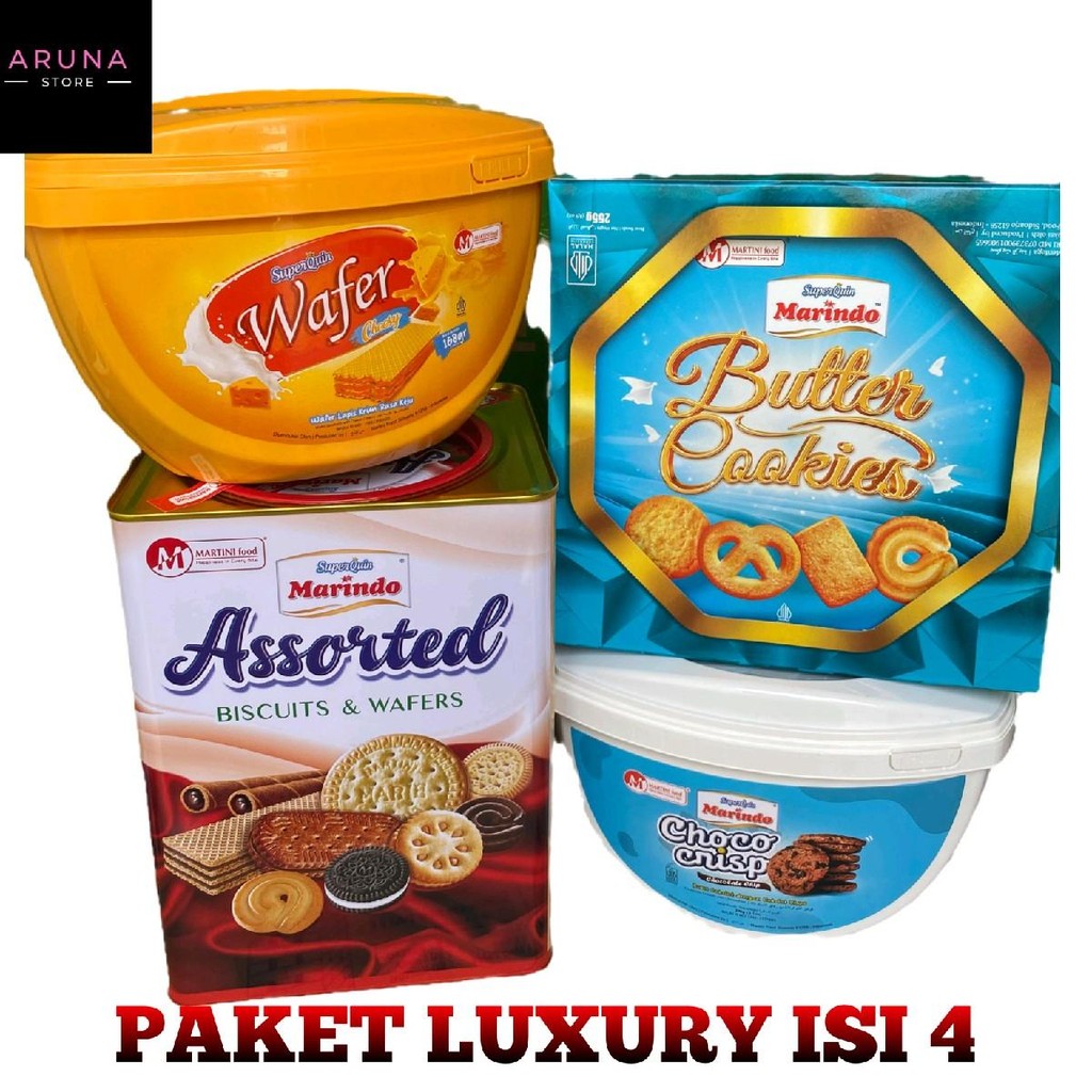 

(PAKET LUXURY 4in1) ASSORTED/BUTTER COOKIES/CHOCO CRIPS/WAFER