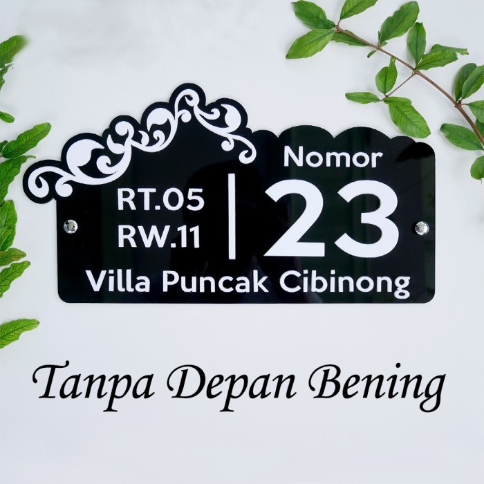 

Papan Nomor Rumah Acrylic Minimalis Timbul