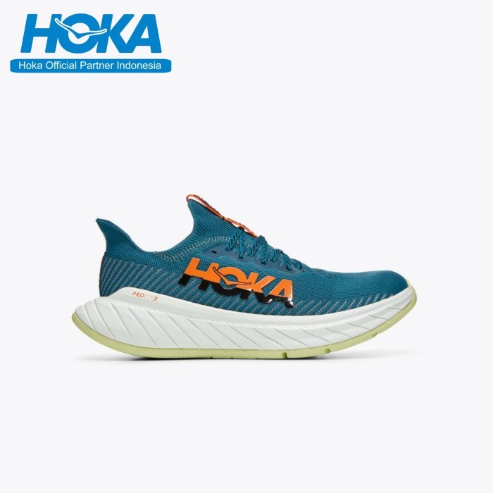 HOKA RUNNING MEN'S Sepatu Hoka One One Carbon Blue Coral Black