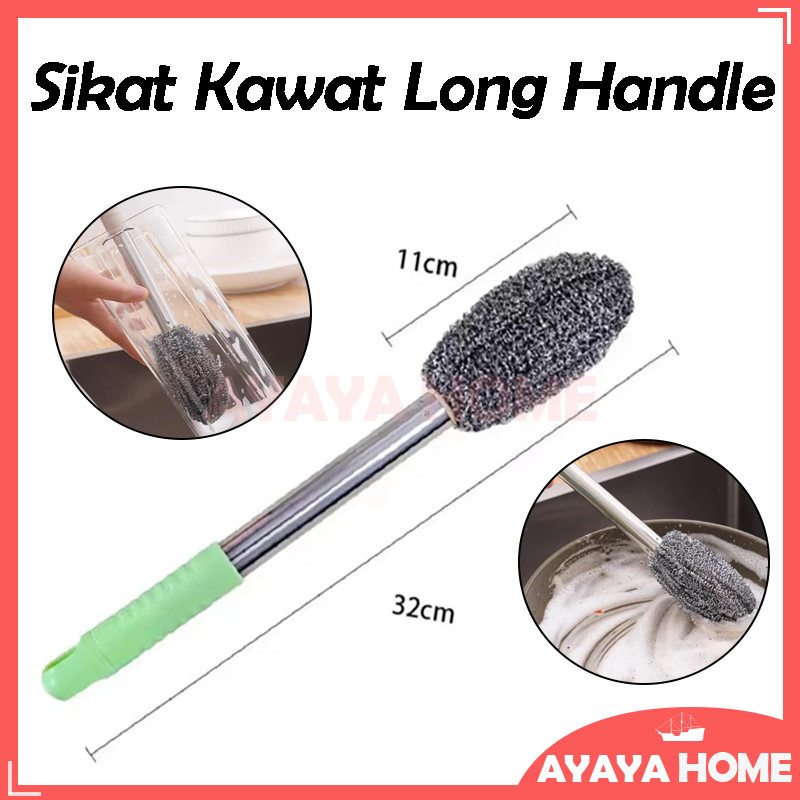 Sikat Kawat Gagang Panjang/Sikat Toilet Kawat/Sikat Lemari