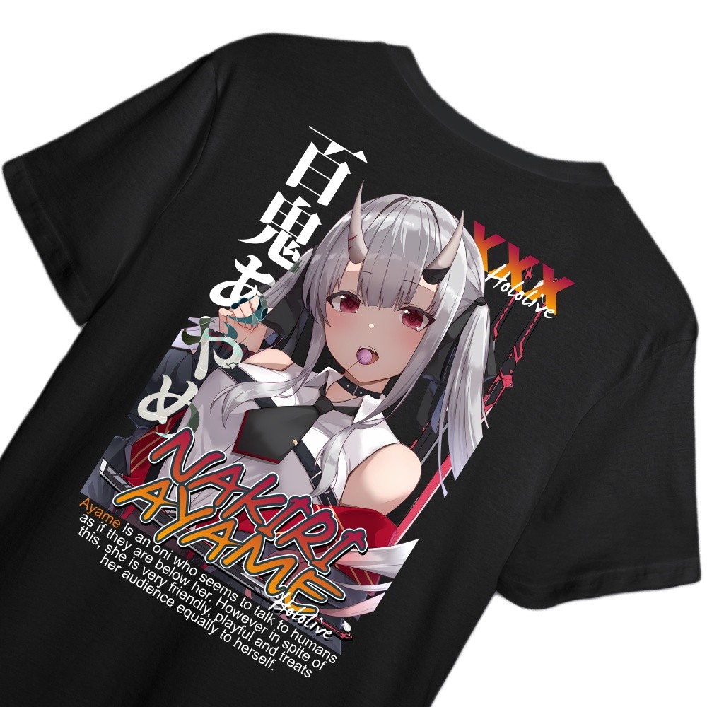 KAOS NAKIRI AYAME HOLOLIVE -  KAOS DISTRO PRIA & WANITA ANIME & GAME DESIGN VTUBER NAKIRI AYAME FOUR