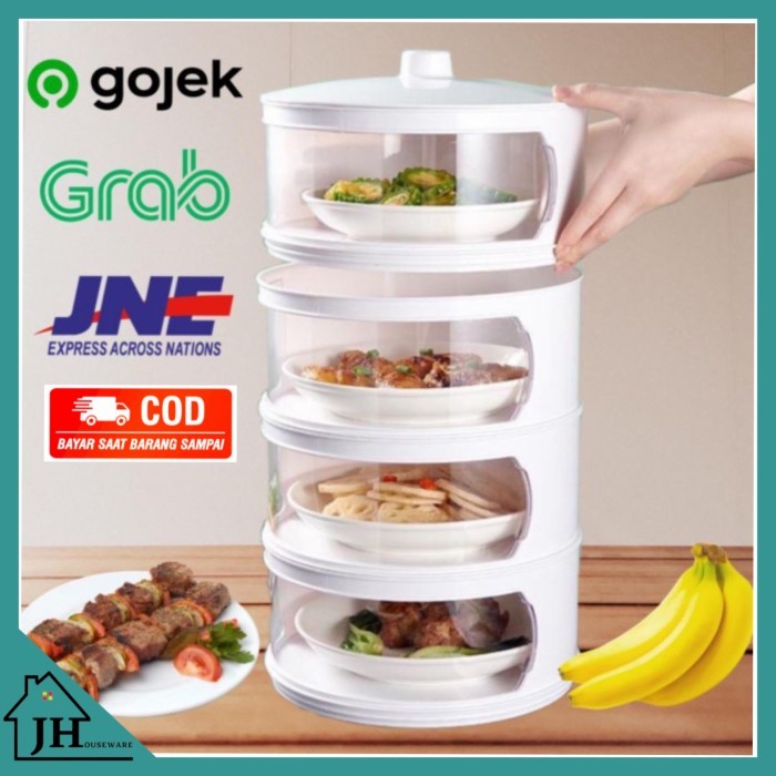 Rak penyimpanan makanan tudung saji susun 4 - Susun 4