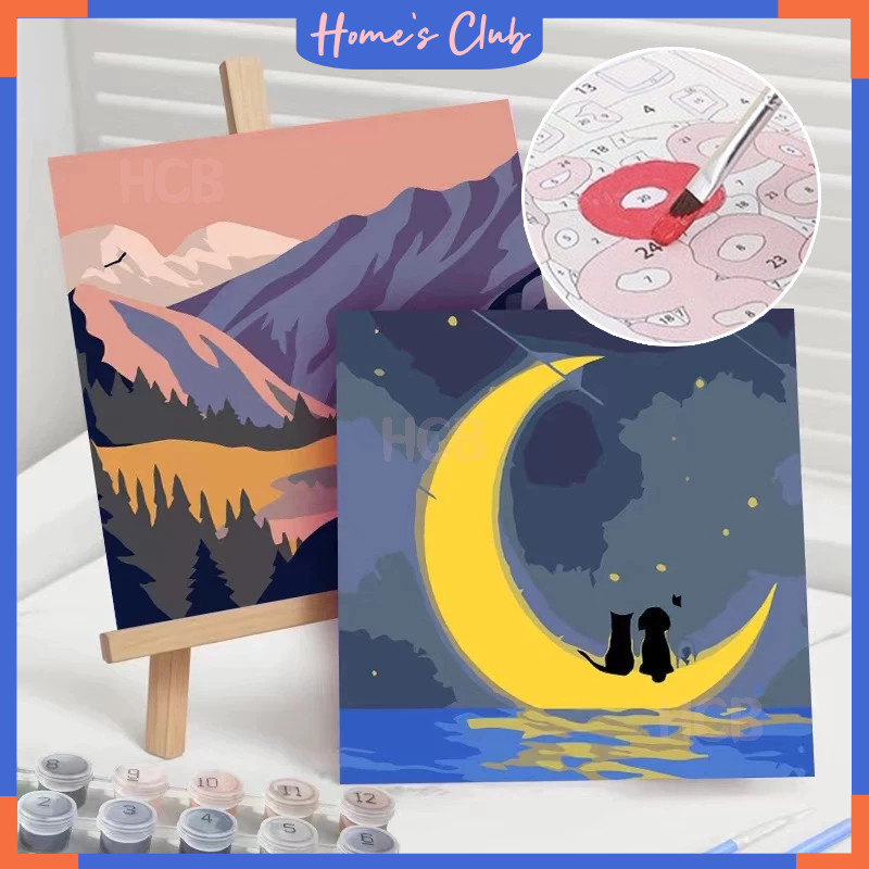 

20x20cm Paint By Number / Lukisan Kanvas DIY / Digital Painting