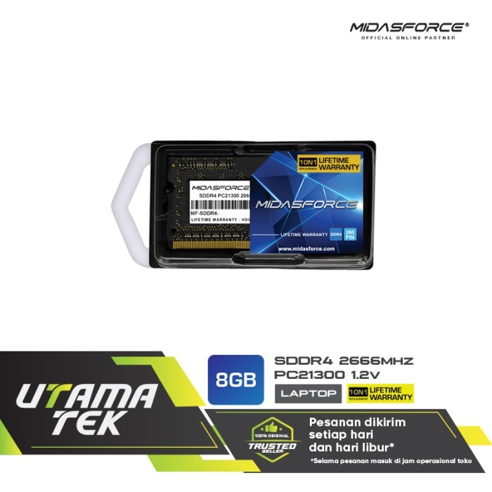 SALE -Ram Laptop Midasforce Sodimm 8gb Sddr4 PC-21300 2666Mhz