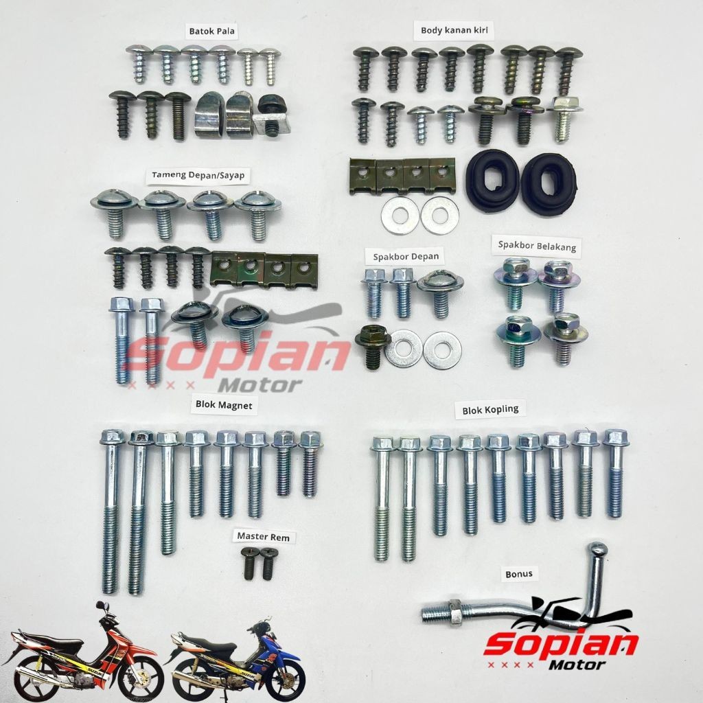 baut body smash 110 new Full set - body smash 110 lama lengkap