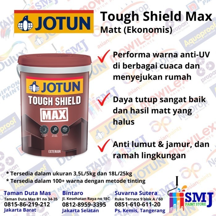 Cat Tembok Eksterior Ekonomis Jotun TOUGH SHIELD MAX Putih 3,5L / 5kg