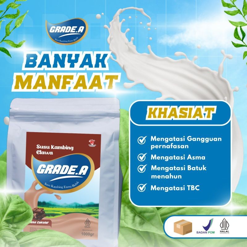

GRADE.A SUSU KAMBING ETAWA BUBUK UKURAN 200GR/500GR/1000GR RASA COKELAT