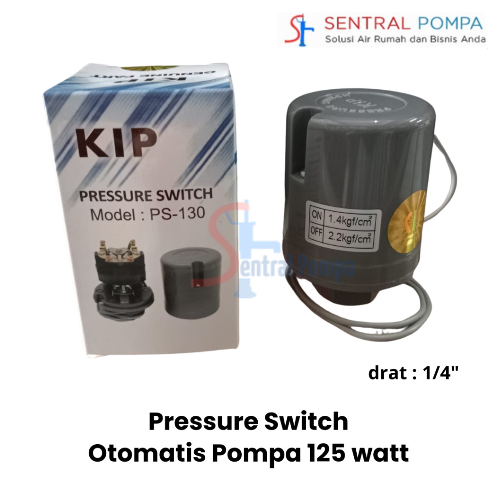 Pressure Switch KIP 1/4 Inch Otomatis Pompa Air PS-130 Drat Dalam 1/4" | Sentral Pompa
