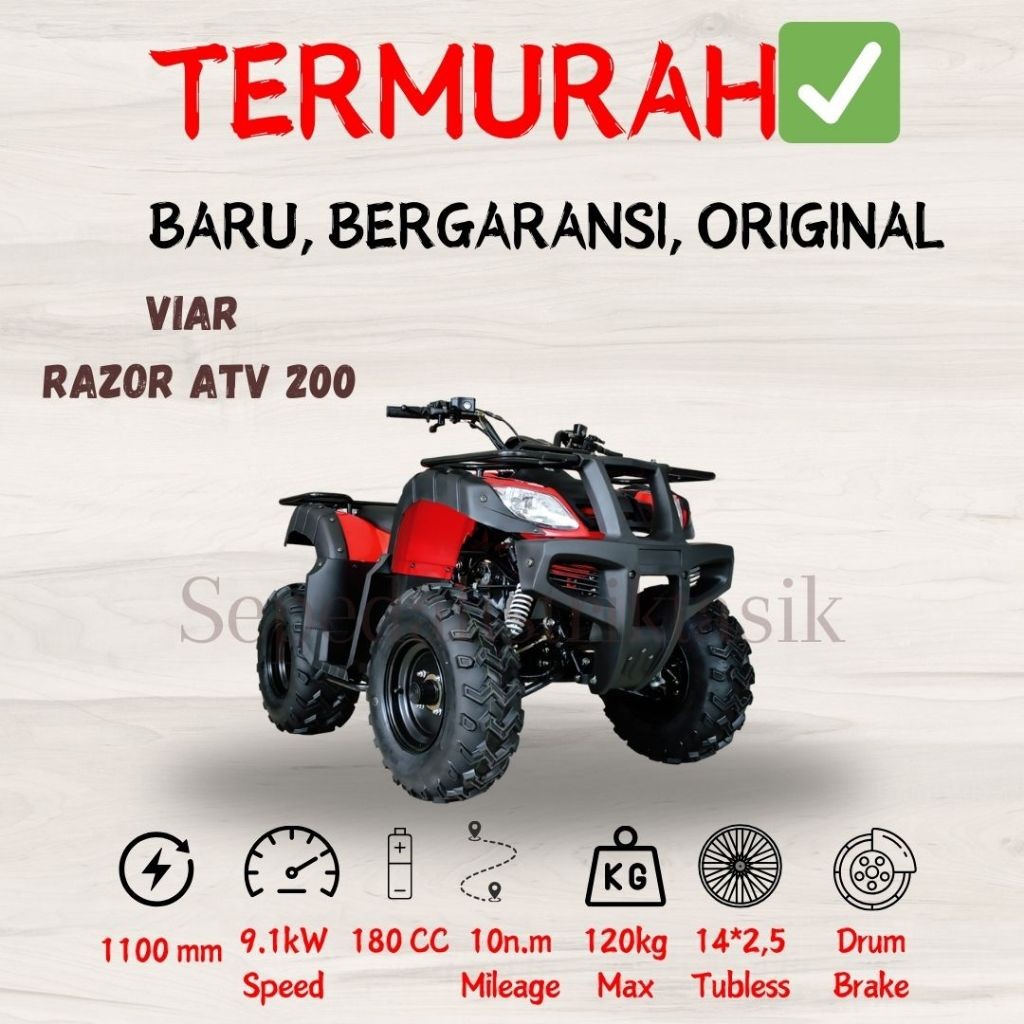 MOTOR VIAR ATV RAZOR 200 RZM / ATV VIAR - ORIGINAL - GARANSI RESMI - MOTOR MURAH