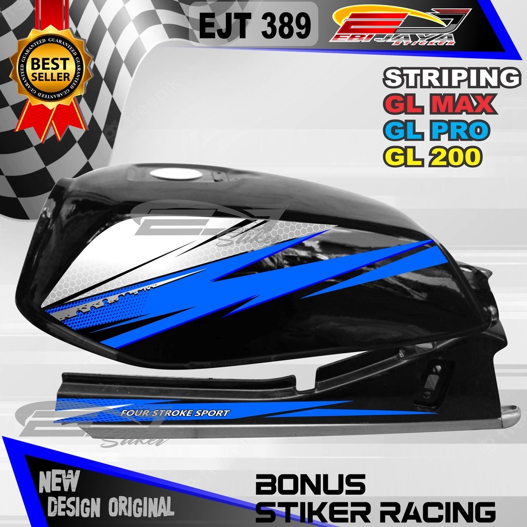 Striping Gl Max Gl Pro Gl Neo Tech Variasi Hologram / Stiker Motor Gl /variasi Lis Body Motor Gl Max