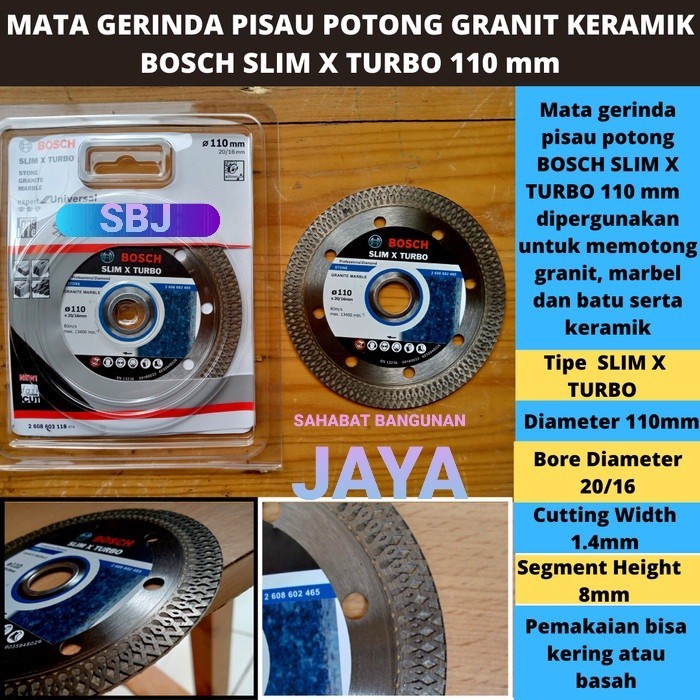 DIAMOND WHEEL BOSCH TURBO/DIAMOND WHEEL BATIK TURBO SLIM X BOSCH