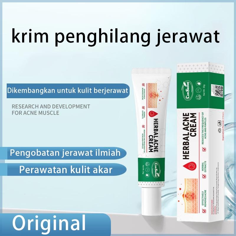 CINSULIN HERBAL ACNE CREAM 30g Produk Jerawat Untuk Pria Dan Wanita Menghilangkan Jerawat Dan Bekas 