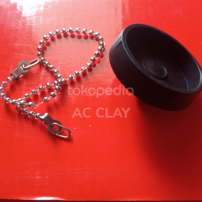 Tutup saringan afur bak cuci piring sink wasbak stainless diameter 8cm - Hitam