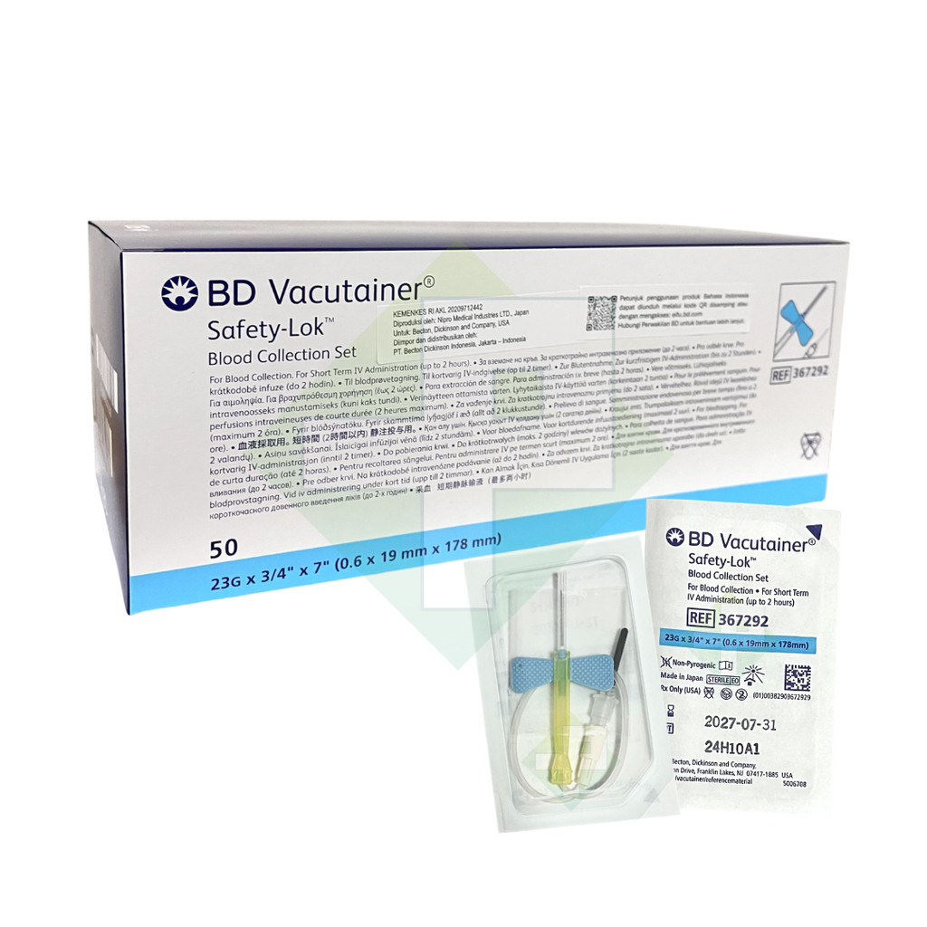 BD Vacutainer Safety-Lok / Vacutainer Wing N 23G Box