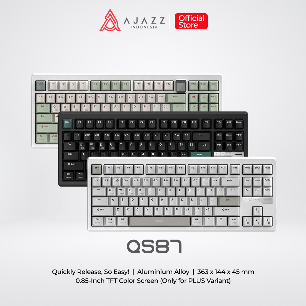 Ajazz QS87 Series Aluminium Alloy Wireless Mechanical Keyboard