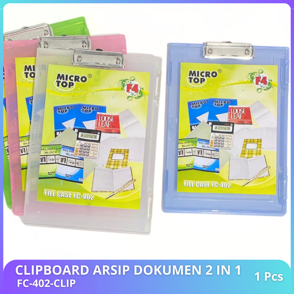 

BOS Clipboard Arsip Dokumen 2 in 1 FOLIO / Papan Jalan / Document Keeper / Map Dokumen