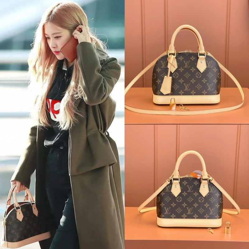 Tas Jinjing Wanita Elegan Kulit Asli ALMA BB LV M53152 - Hand Bag Mewah Kekinian