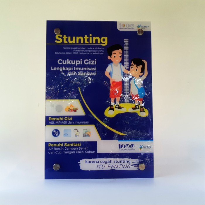 

Poster Akrilik Stunting, Tumpeng Gizi, 1000 HPK dan Piring Makanku