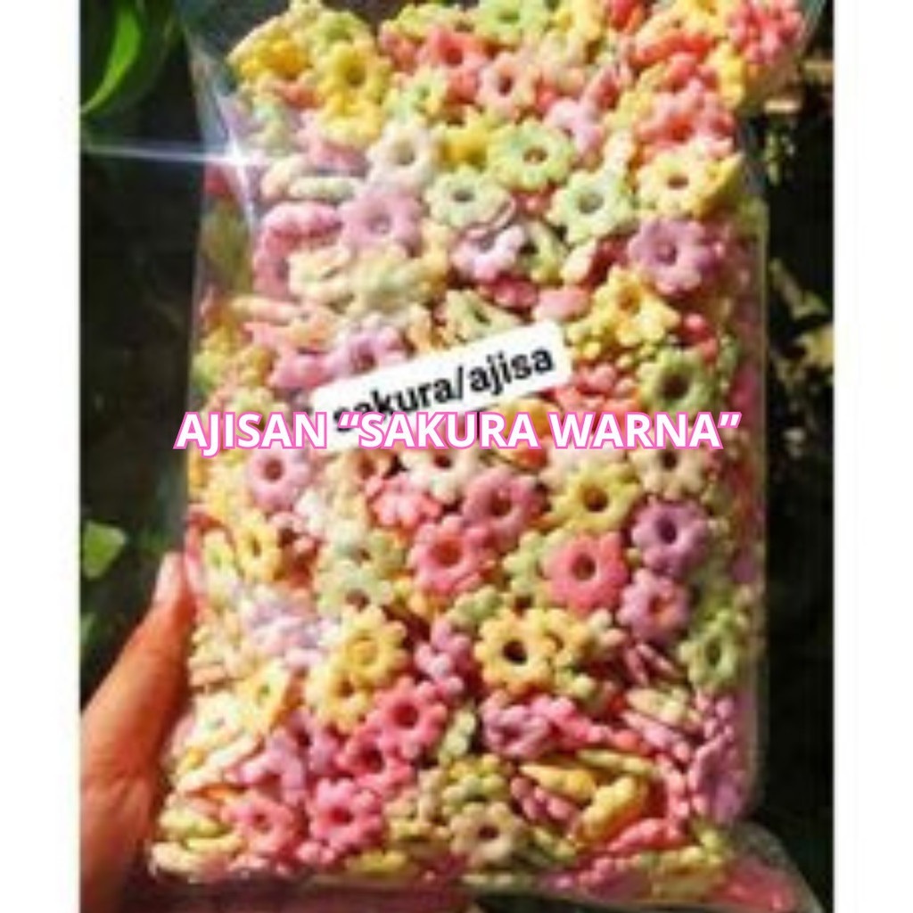 

VIRAL ! ajisan snack jadul 80an sakura warna 1kg TERLARIS