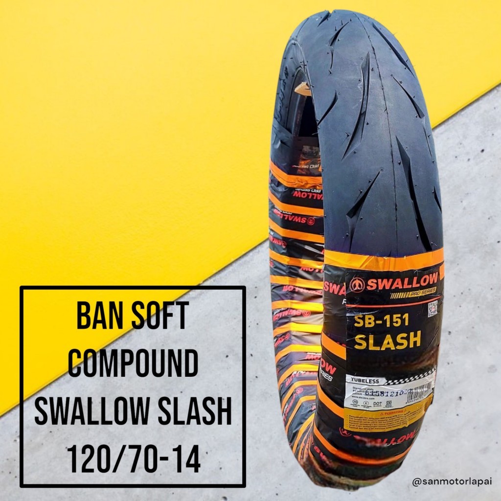 BAN SWALLOW TL 120/70-14 SLASH SB-151 (SOFT COMPOUND)1