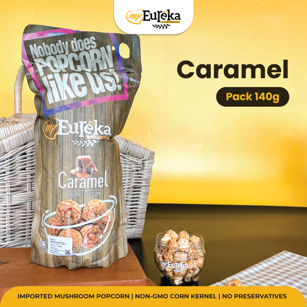 

Eureka Popcorn Caramel 140g | Snack Cemilan Impor